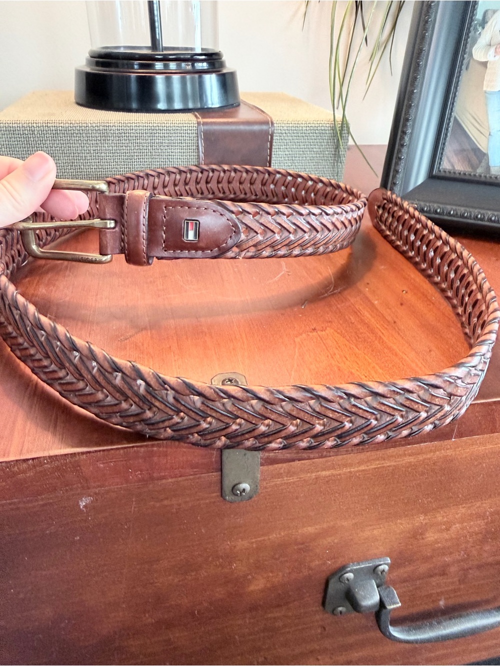 Tommy Hilfiger Brown Braided Belt - Men's